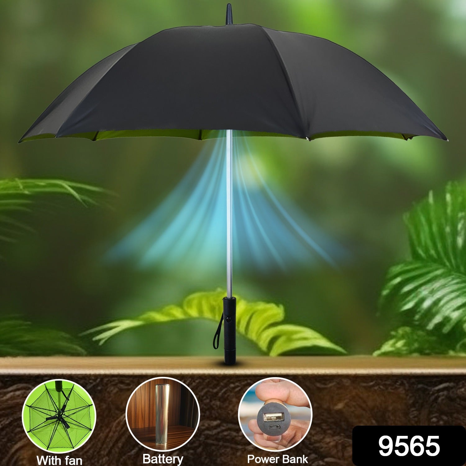 Umbrella with Inside Fan Umbrella with Inside Fan